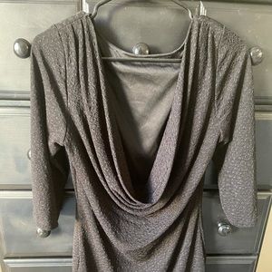 Black body con dress sparkly long sleeve